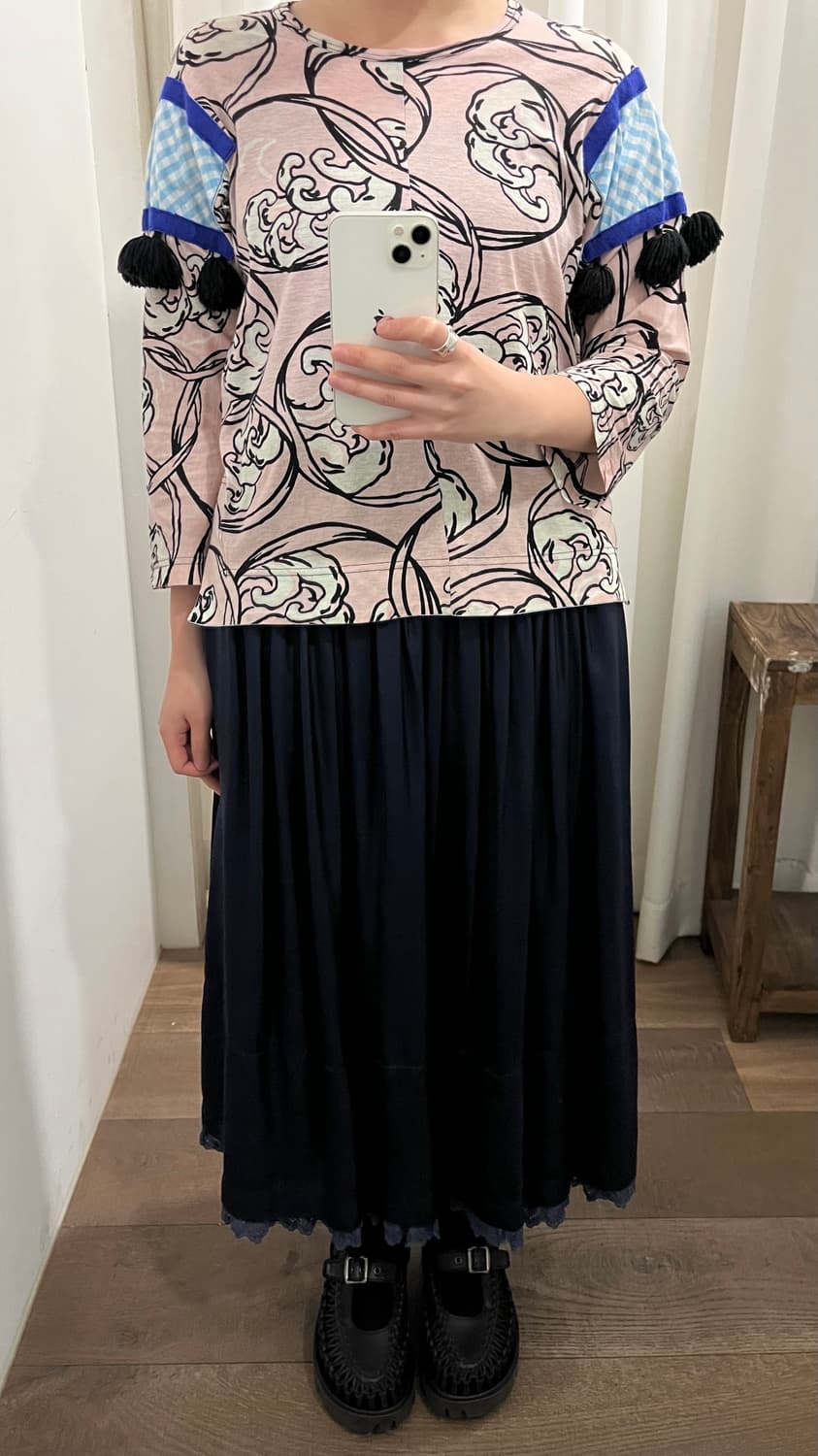 Shirring Lace Layer Skirt 상품이미지2