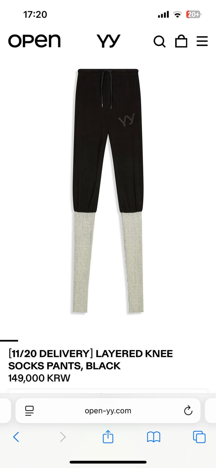 Open yy LAYERED KNEE SOCKS PANTS 상품이미지1