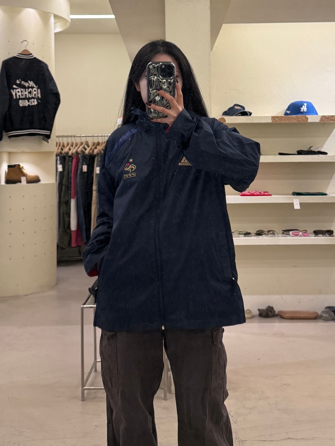 아디다스 프랑스 국가대표 FFF 네이비 윈드브레이커 U1315 상품이미지1