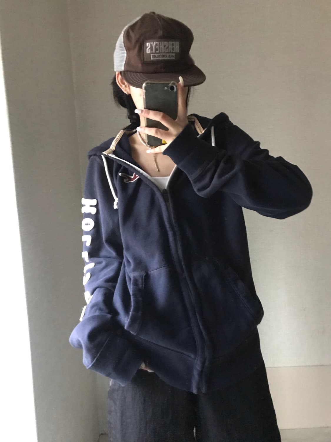 홀리스터 네이비 스티치 후드집업 상품이미지2