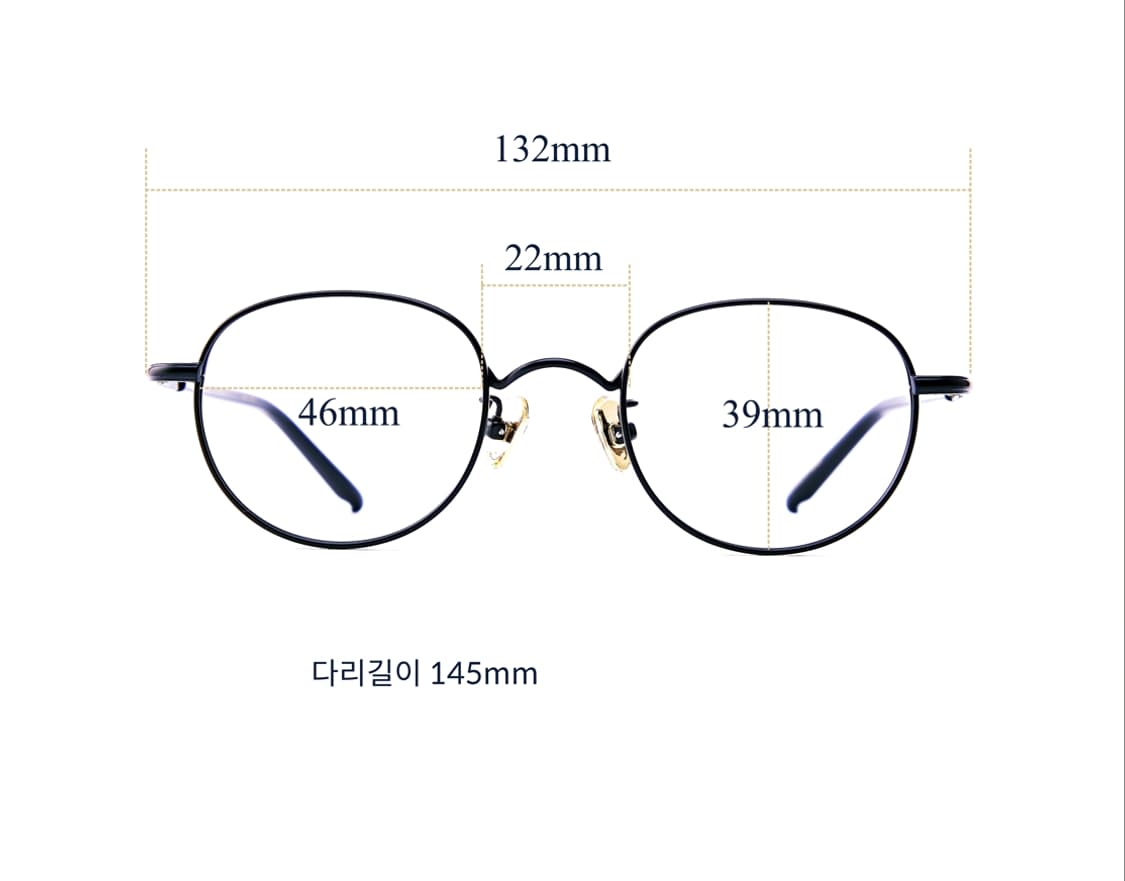 블랙 색상의 티타늄안경, 46사이즈 상품이미지7