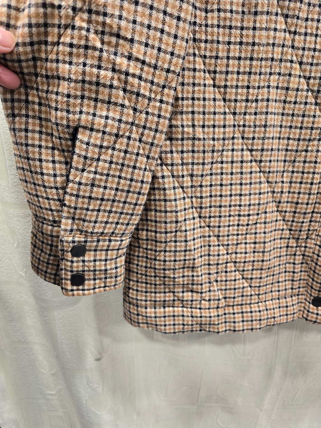 자라 ZARA 퀼팅 체크 자켓 S 상품이미지4
