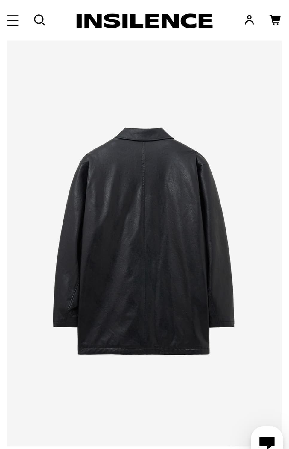 인사일런스 포우 레더 카 코트 블랙 L 상품이미지3