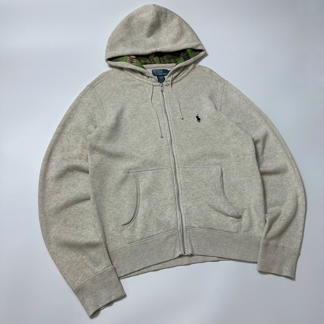 폴로 패턴 후드집업 상품이미지1