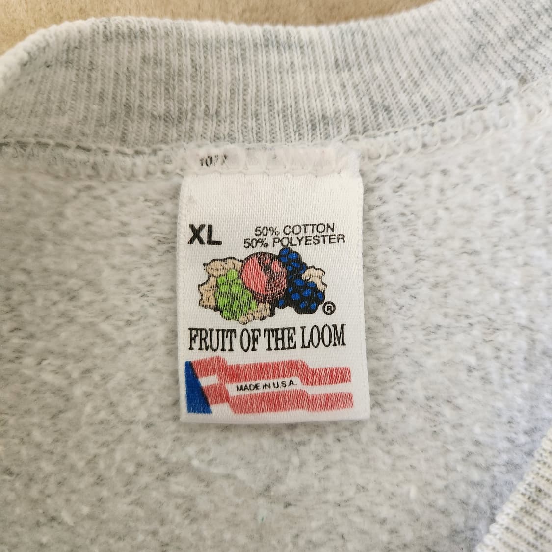 90s 빈티지 USA 프룻오브더룸 멜란지 그레이 스웨트셔츠 XL 상품이미지5