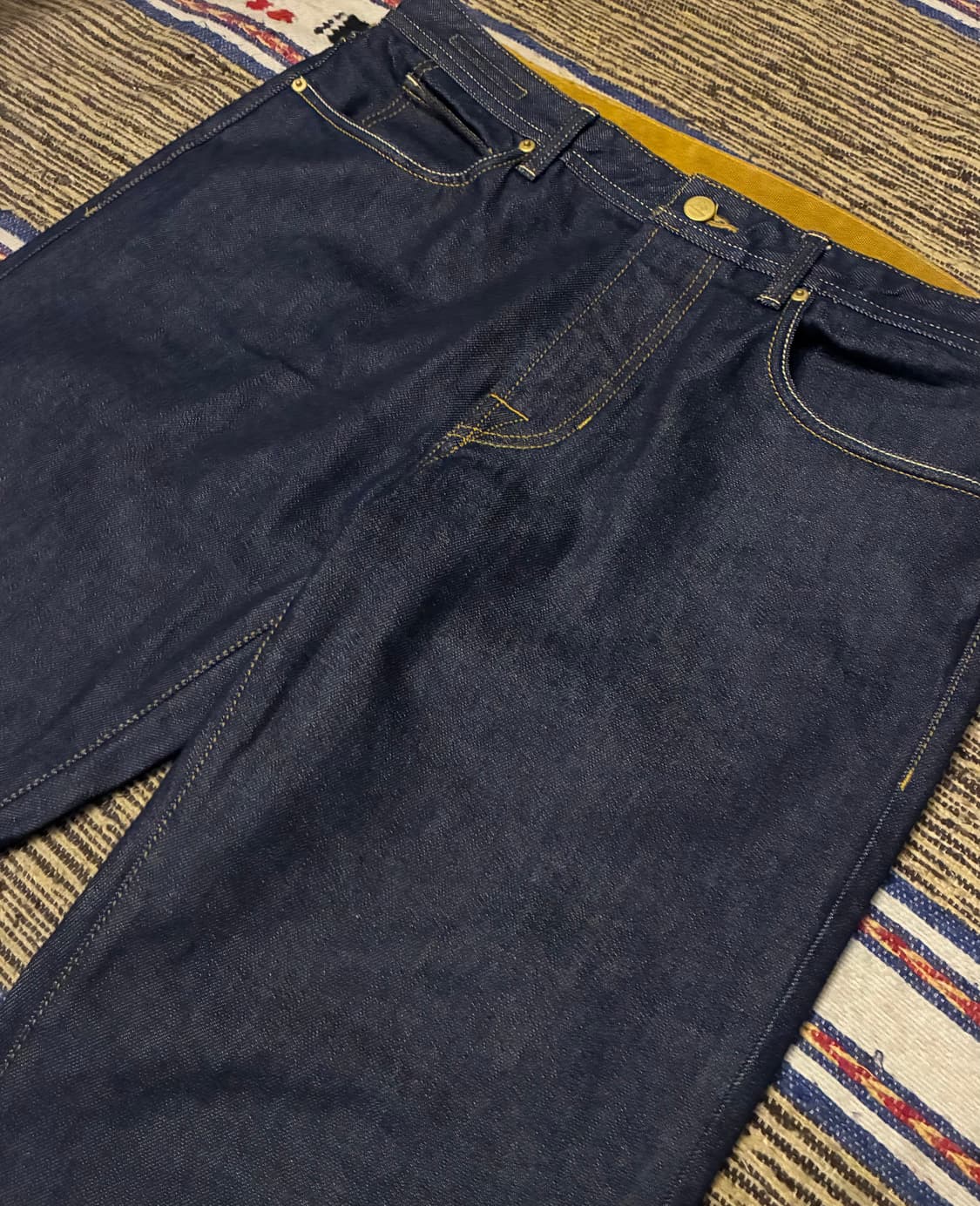 (36)Bastong 바스통 701 인디고 블루 테이퍼드 데님 청바지 상품이미지2