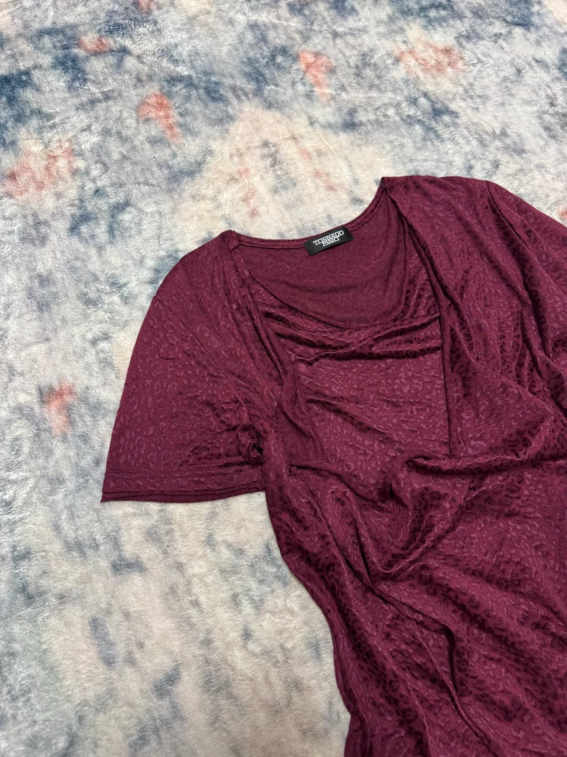 Tornado mart draping leopard half top 상품이미지3
