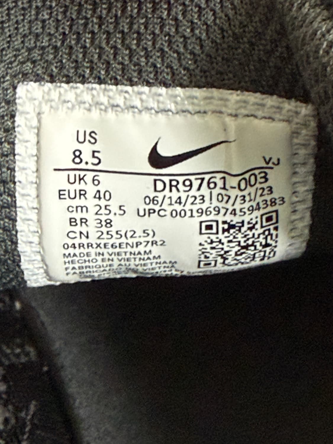 나이키 테크 헤라 블랙 255cm 상품이미지5