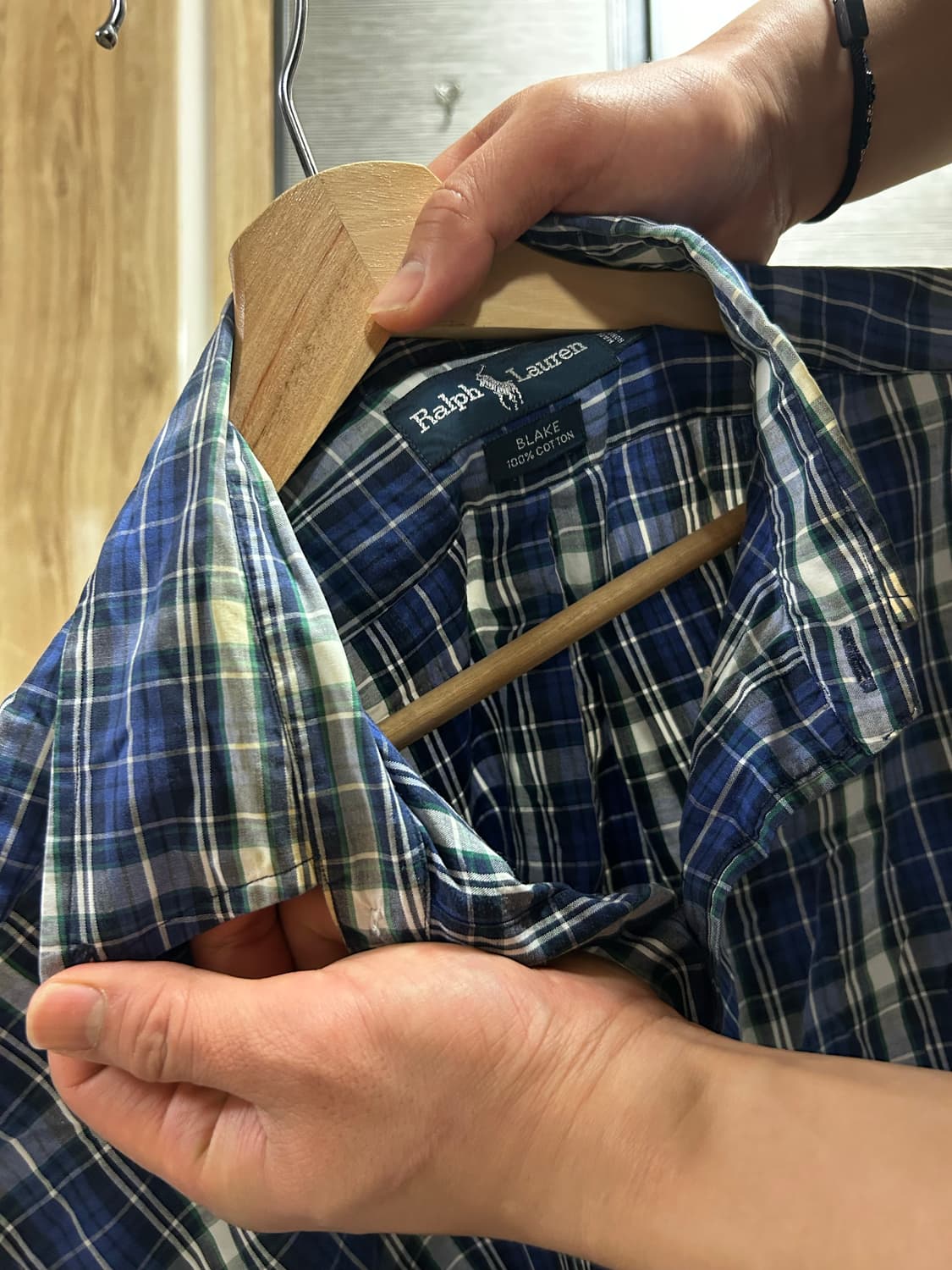 폴로 블레이크 블루 체크 반팔셔츠 상품이미지6