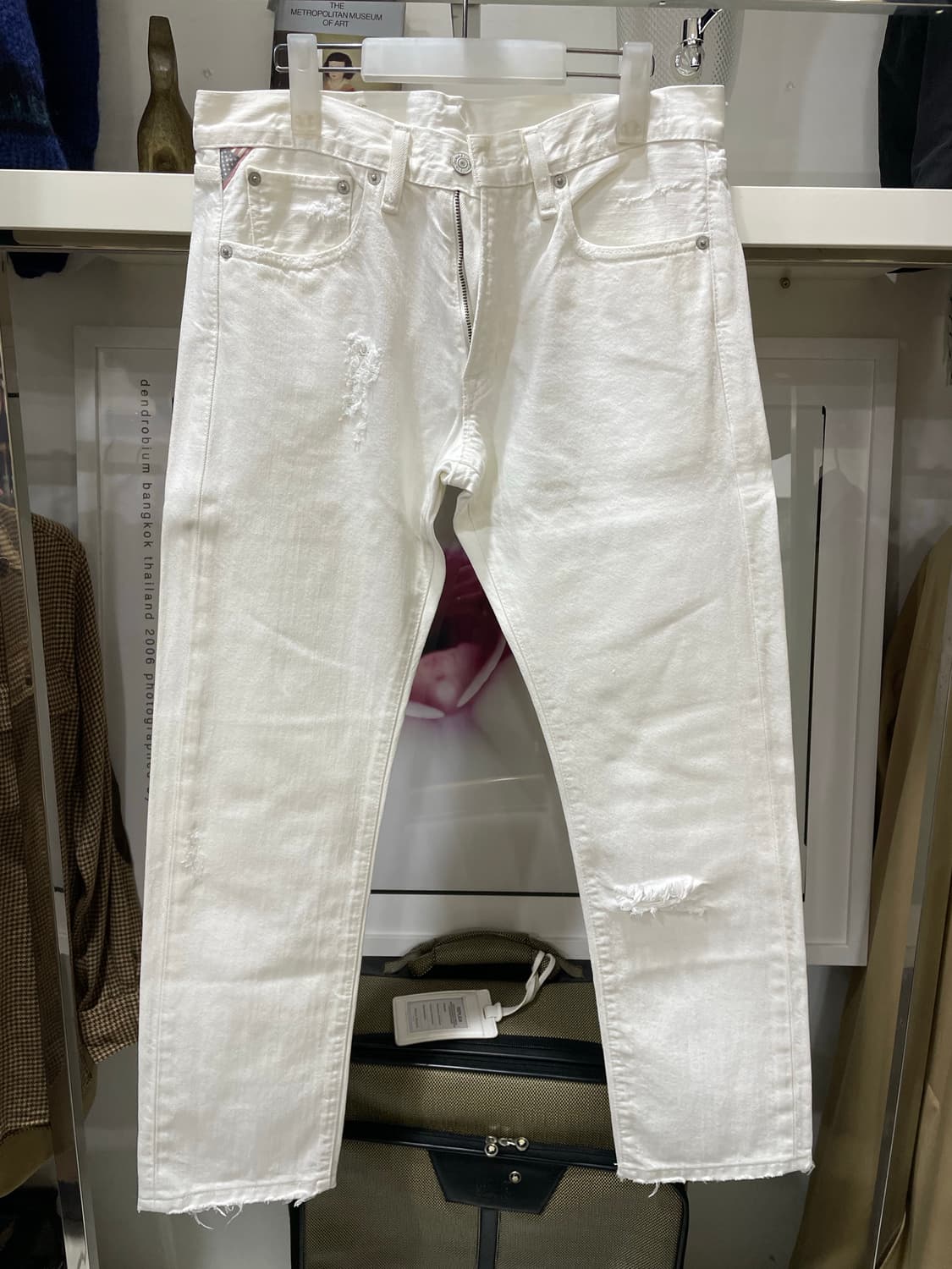 폴로랄프로렌(DS)/화이트 데미지 데님팬츠(31“) 상품이미지1