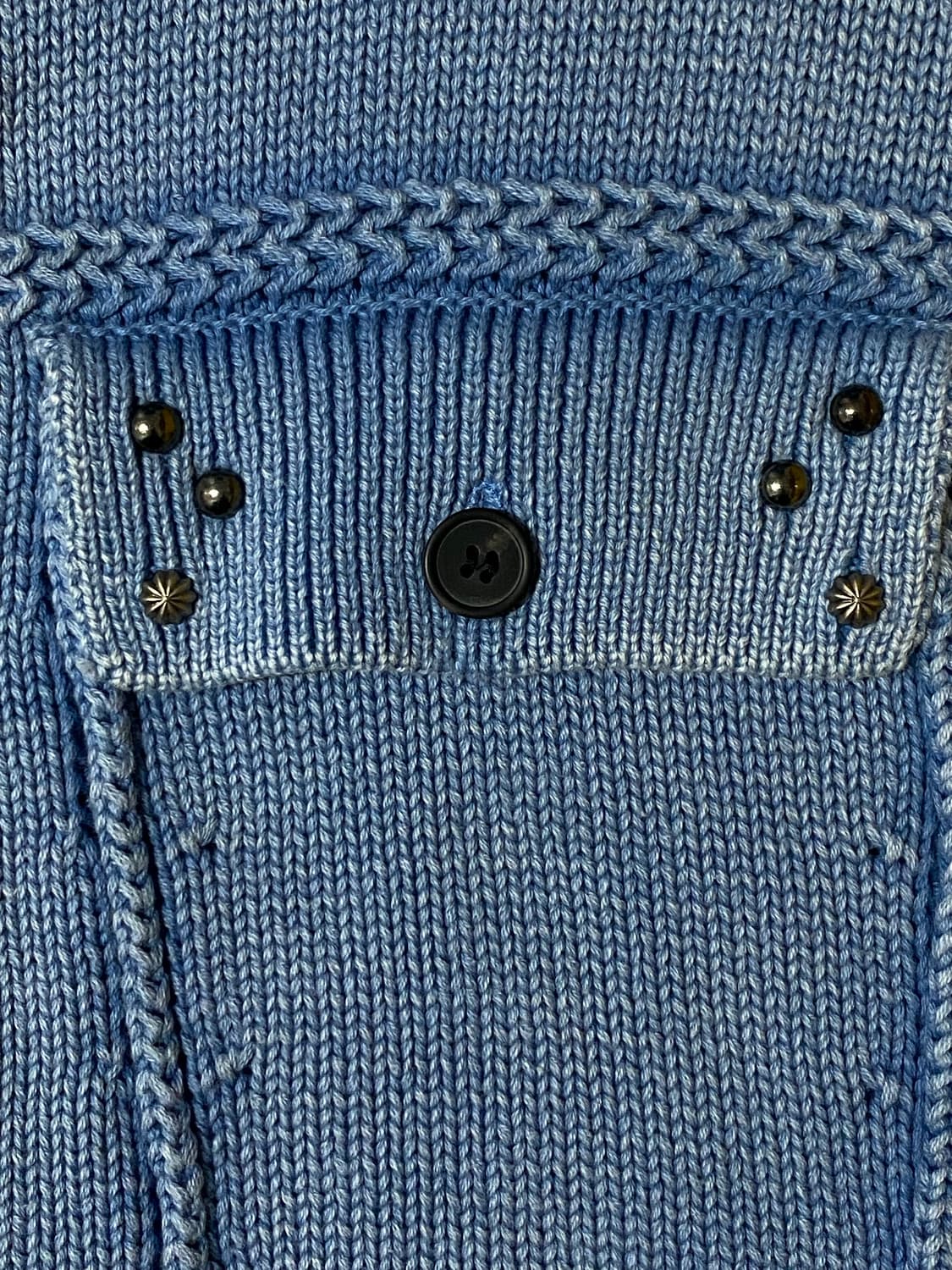 Gakihara 가키하라 워시드 트러커 블루 가디건 상품이미지5