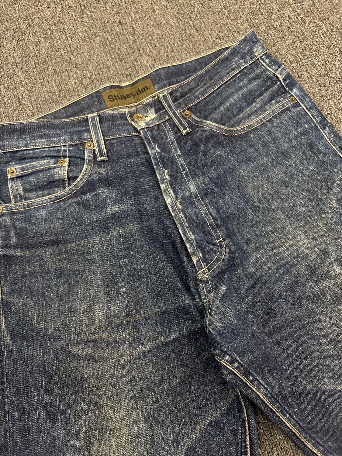 32)90’s 스투시-DM 빈티지 버튼플라이 데님 팬츠 상품이미지2