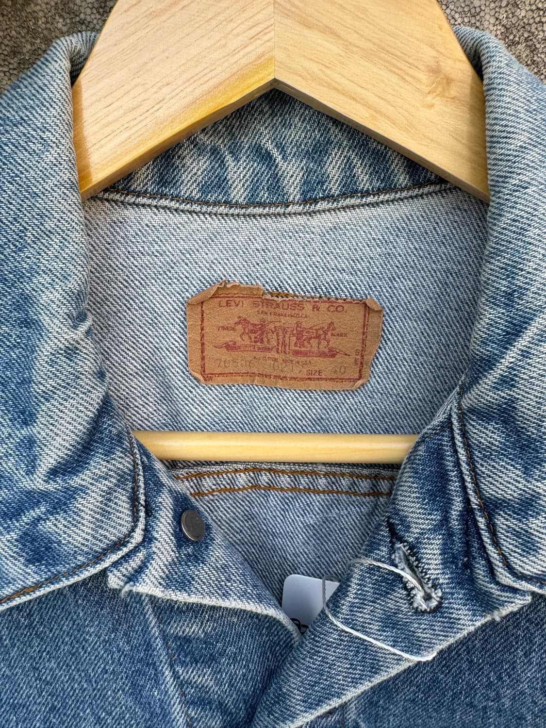 80s levis 리바이스 3rd usa made 데님 트러커 자켓 상품이미지5