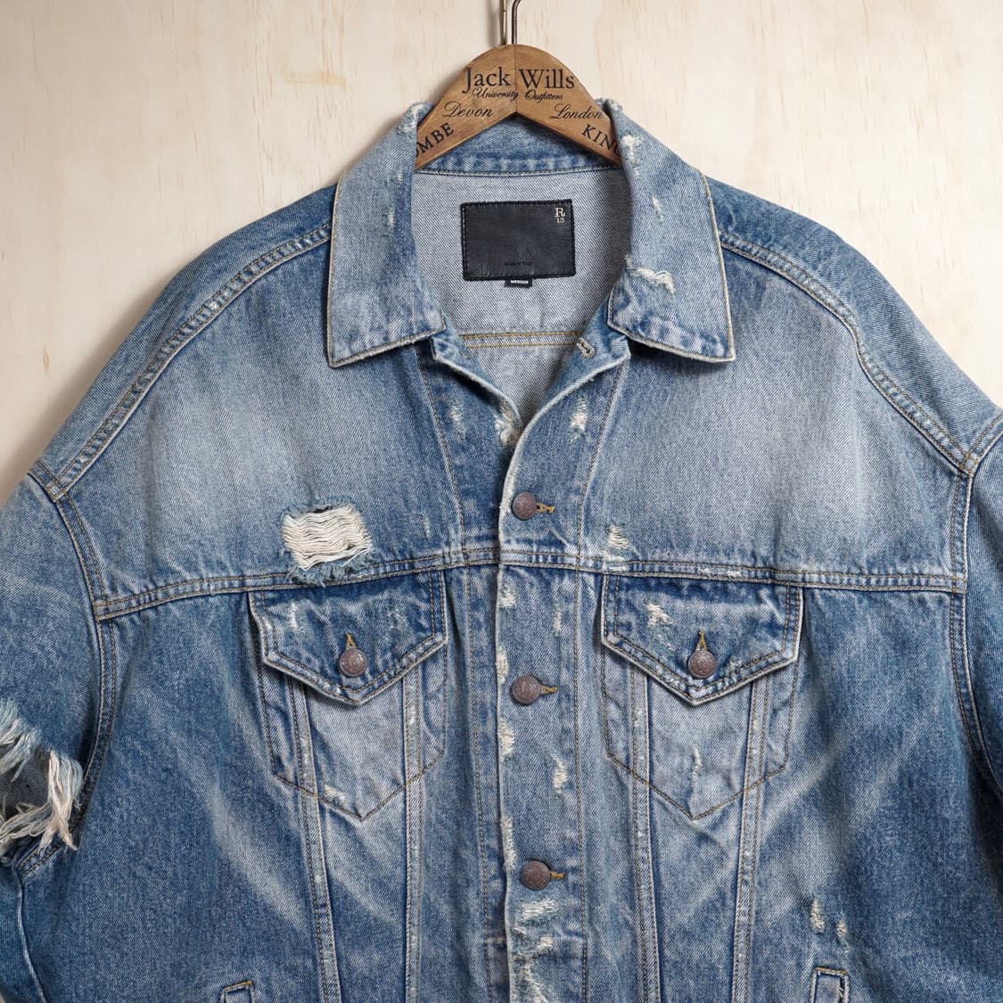 R13 드랍 숄더 데님 베스트(핸드 드로잉 커스텀) 상품이미지4