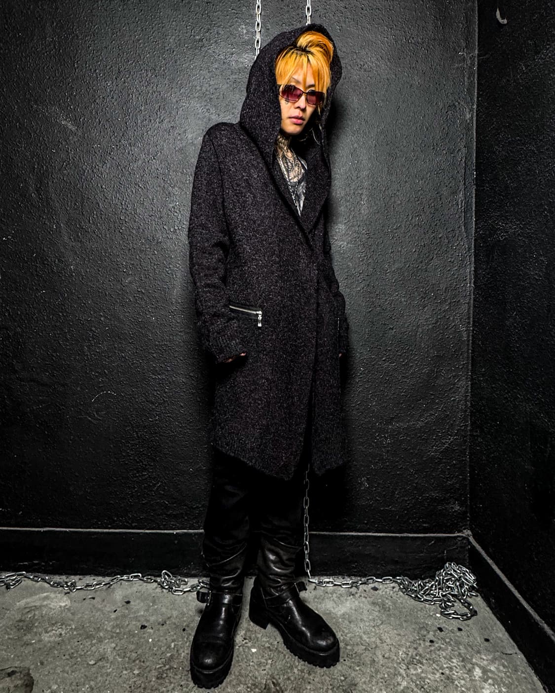 Hooded Knit Long Cardigan 상품이미지1