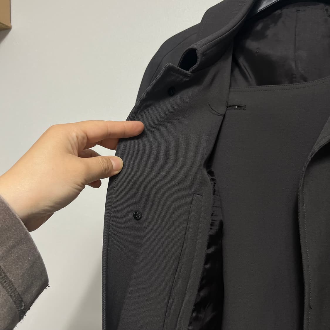 드러그 DRUG 옴므 더블 트렌치코트 L 상품이미지4