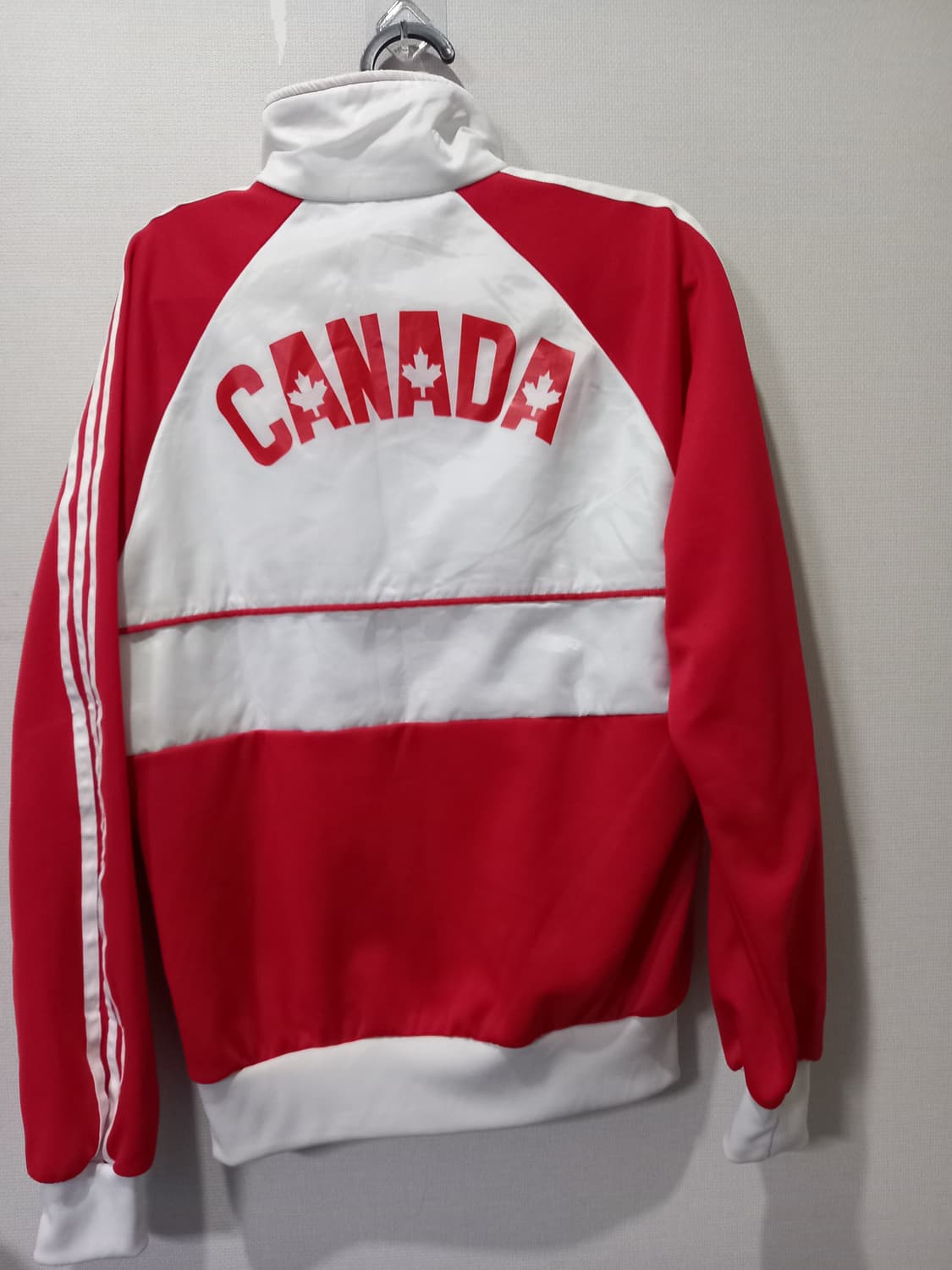 아디다스 캐나다 흰빨 트랙탑 저지 져지집업 95/M 상품이미지3