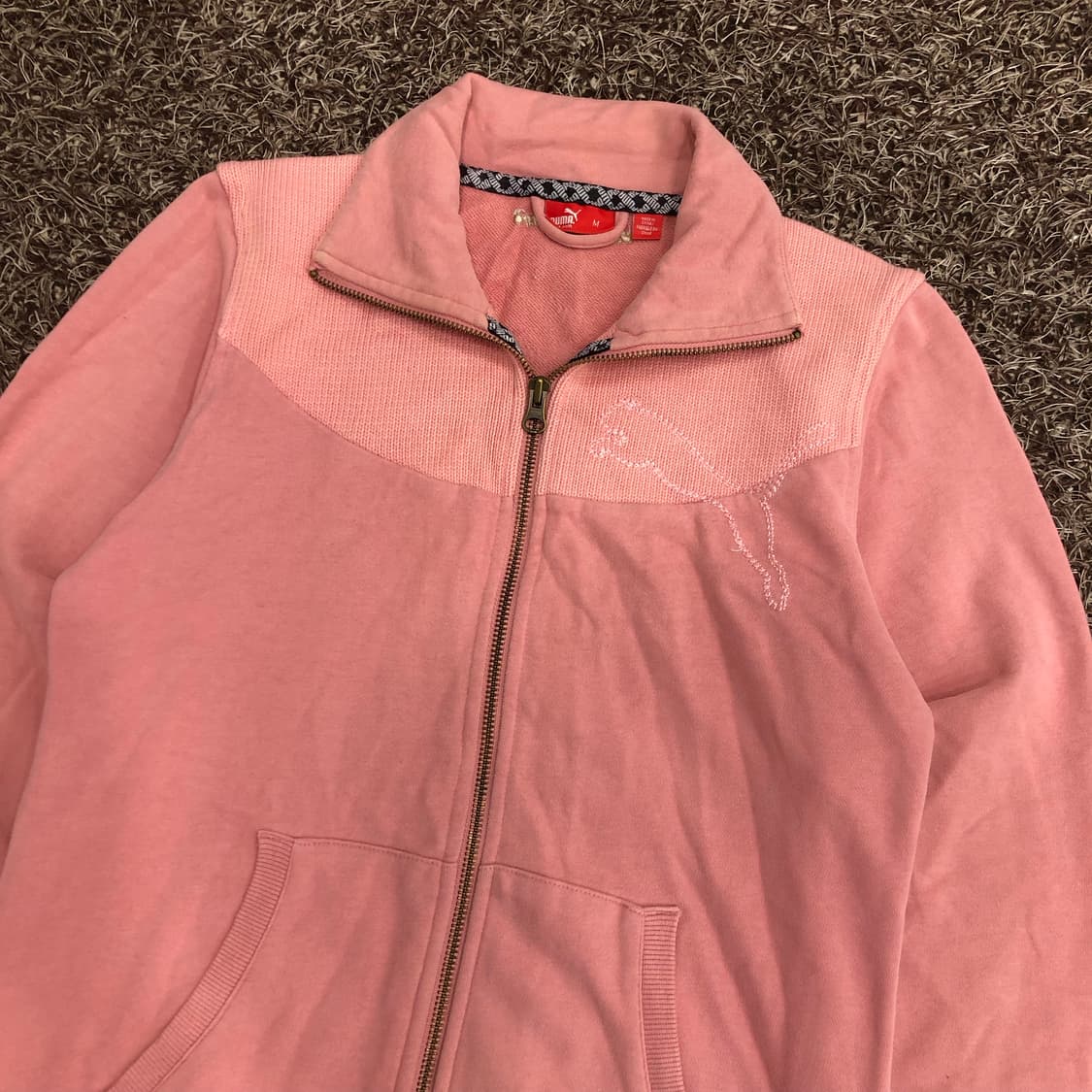 푸마 딸기우유 핑크 스웻 져지 트랙탑 상품이미지2