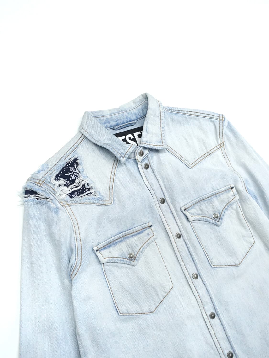 DIESEL Bandana denim shirt 상품이미지3