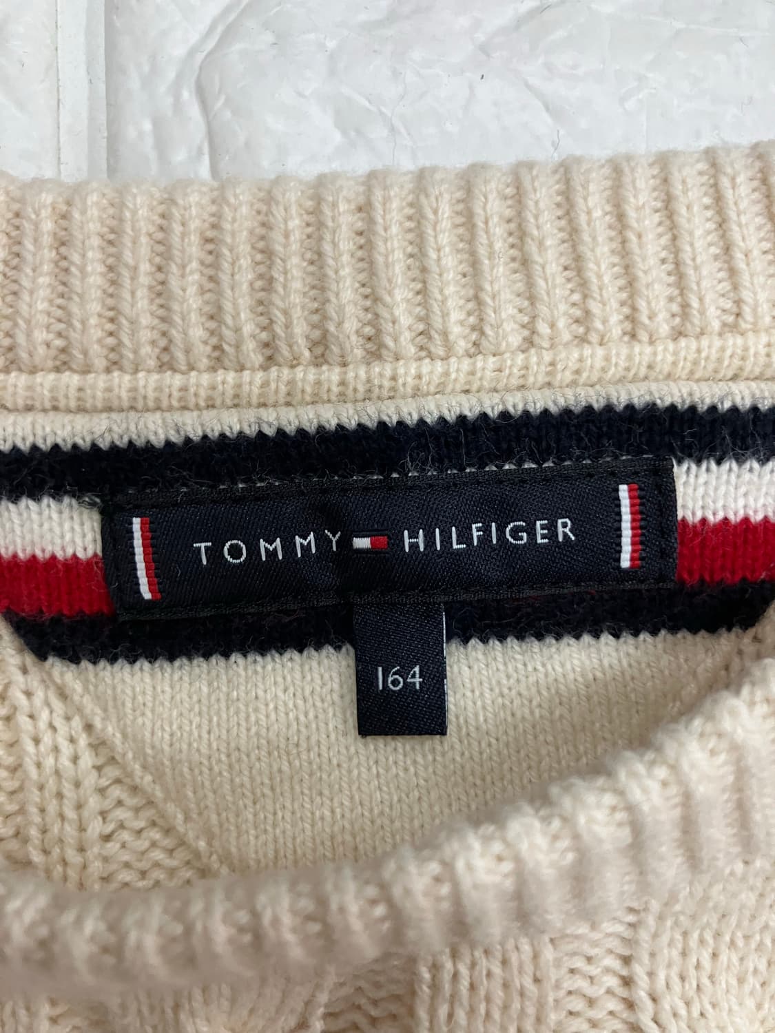 타미힐피거 아이보리 케이블 니트 M 상품이미지4