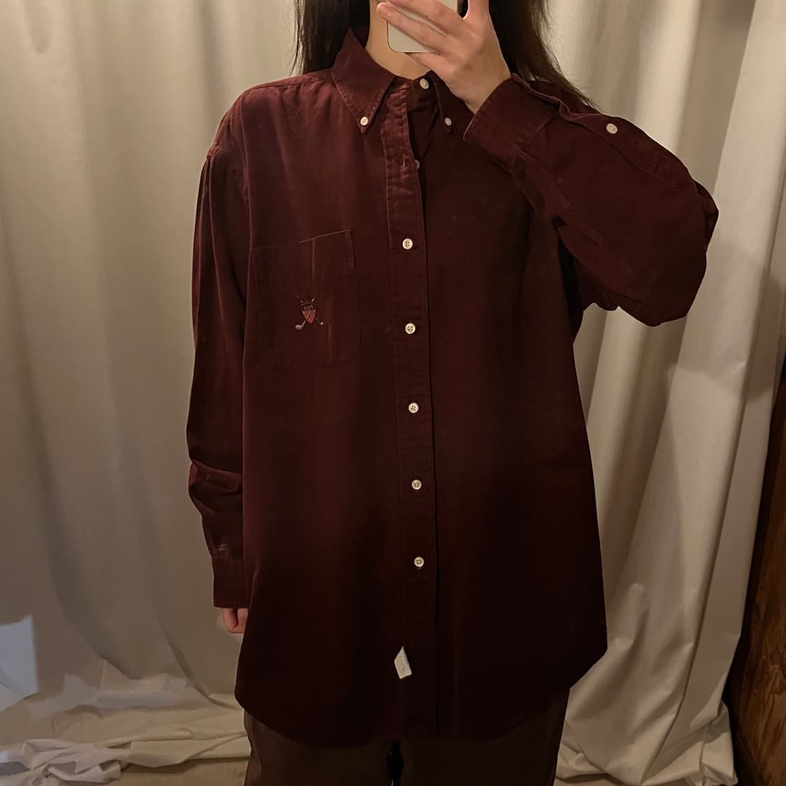 폴로랄프로렌 솔리드셔츠 버건디 상품이미지2