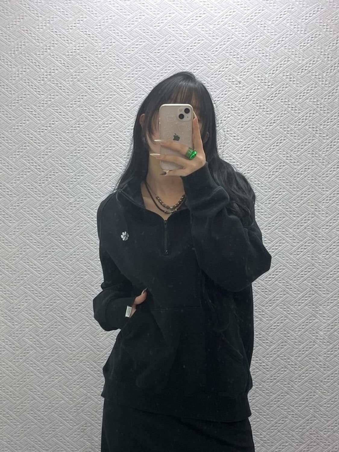 디스이즈네버댓 약기모 반집업 키치 자수패치 맨투맨 M C08461 상품이미지1