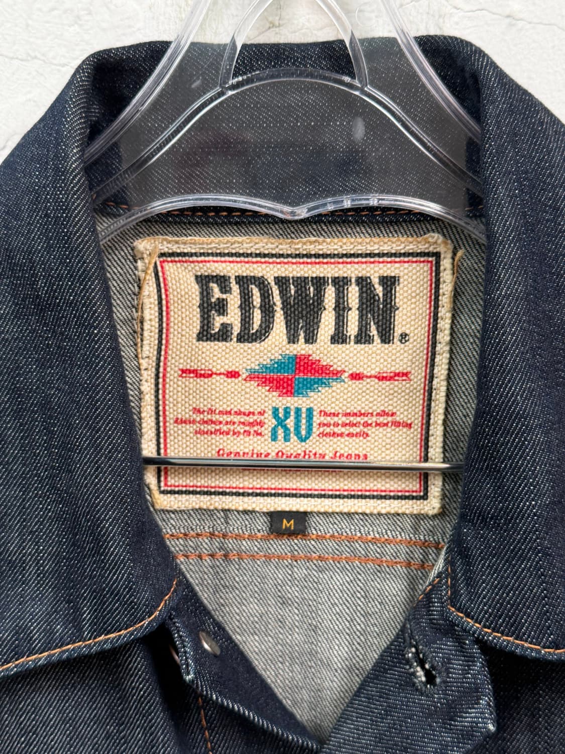 Edwin 에드윈 XV 빈티지 데님 트러커 자켓 M 상품이미지2