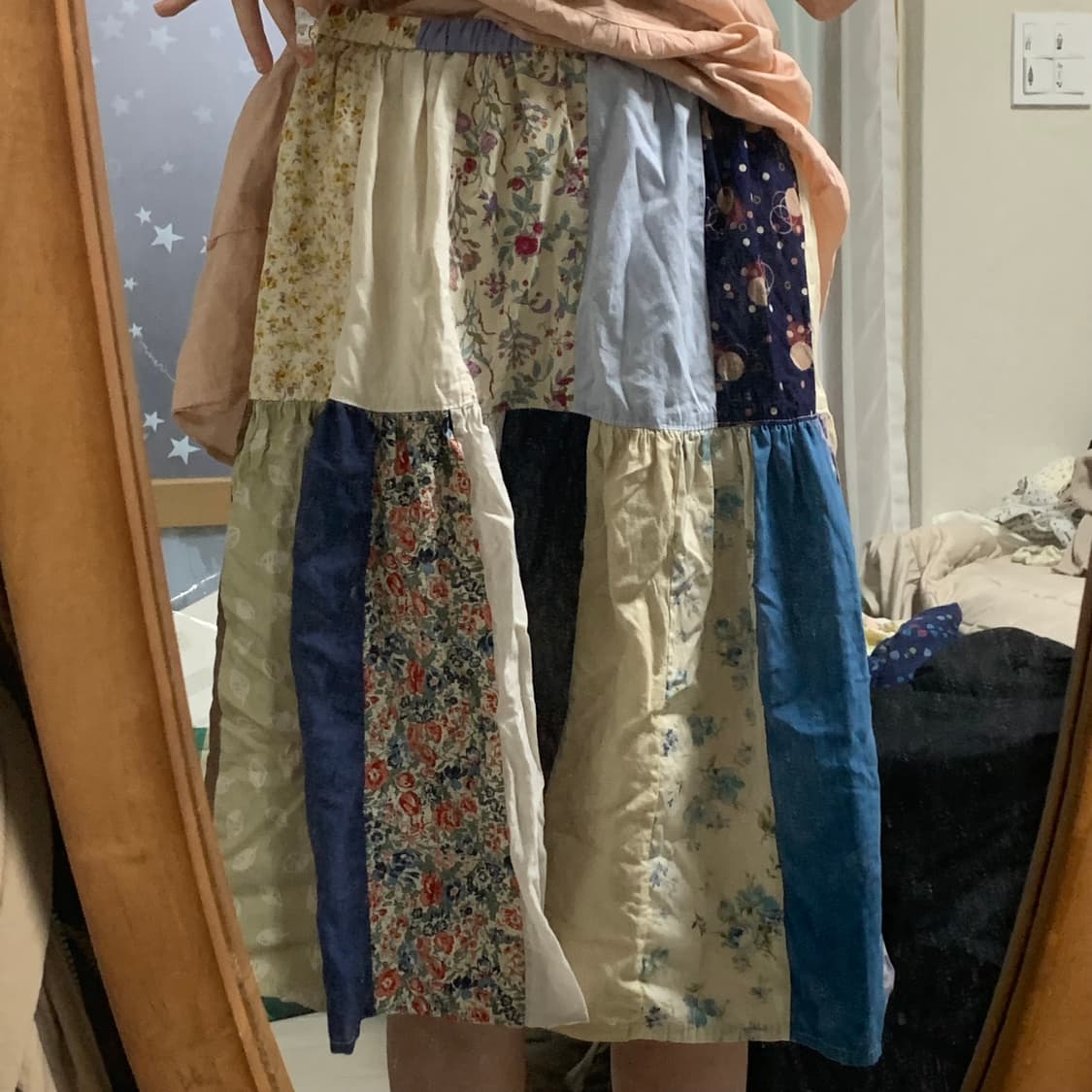 빈티지 모리걸 하구미 마루 세로 패치스커트 지구네 핀터깔 카메 카모메산장 상품이미지2