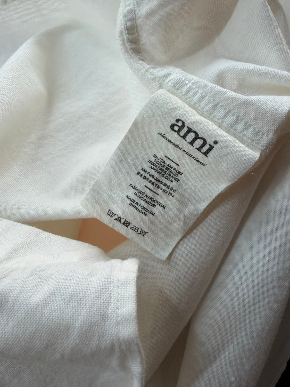 100/ 아미 하트로고 옥스포드 화이트 셔츠 상품이미지8