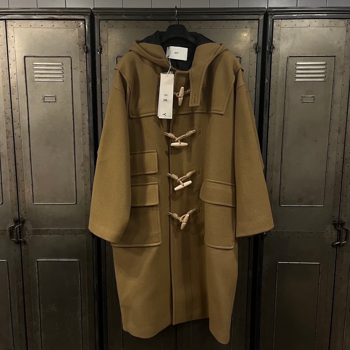 [택포](새상품)(L)이에이 IEY 맥시더플코트 카멜 상품이미지5