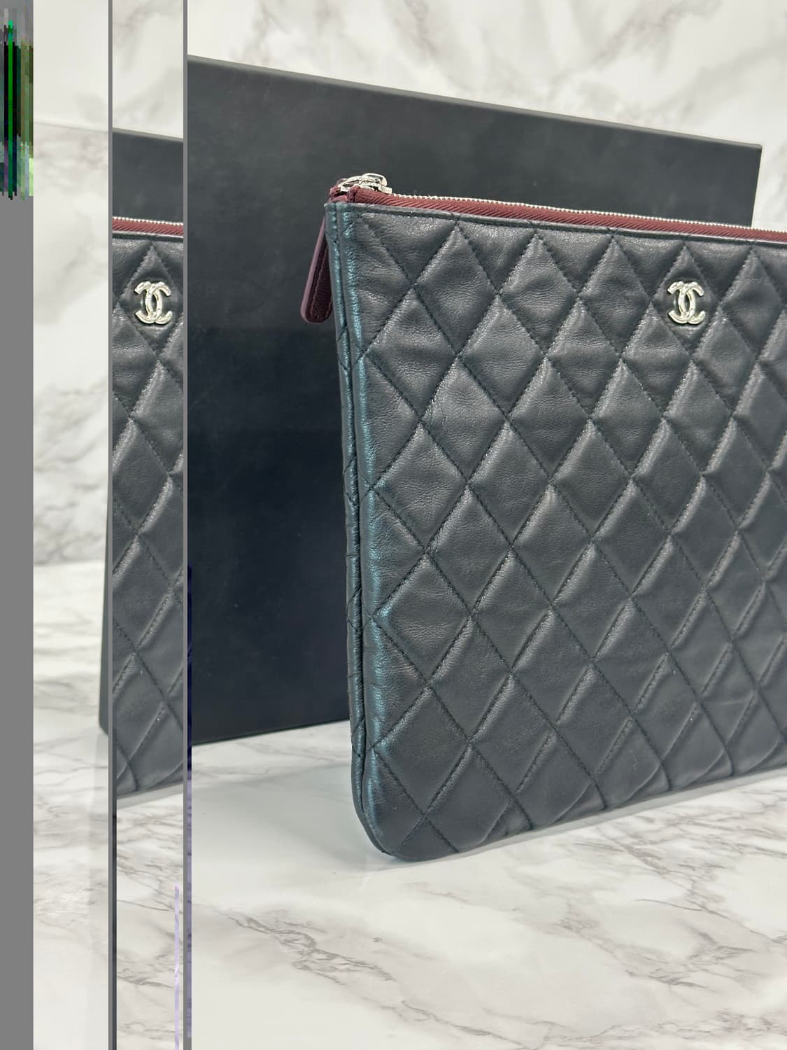 [풀구성] 샤넬 클래식 미디움 카프스킨 실버 클러치 상품이미지4