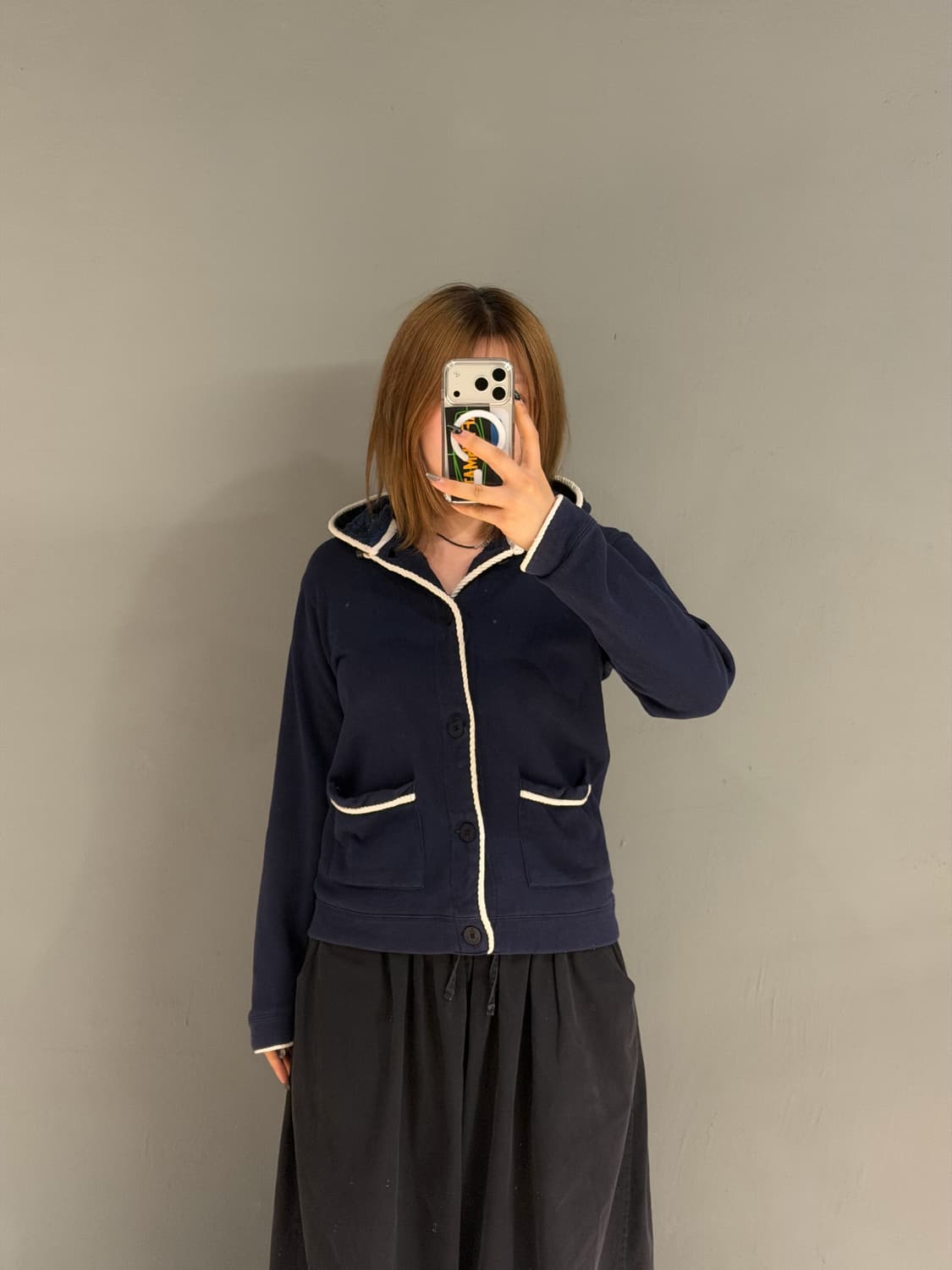 duffle button point button-up hoodie 상품이미지2