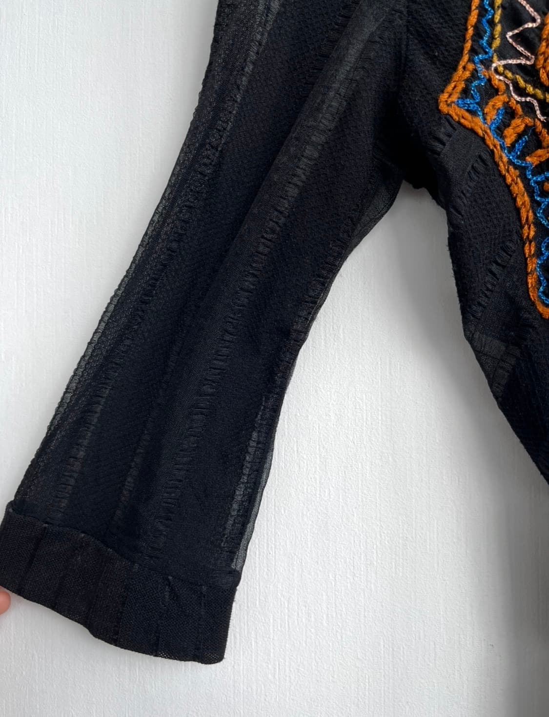 Save The Queen 블랙 메쉬 블라우스 상품이미지6