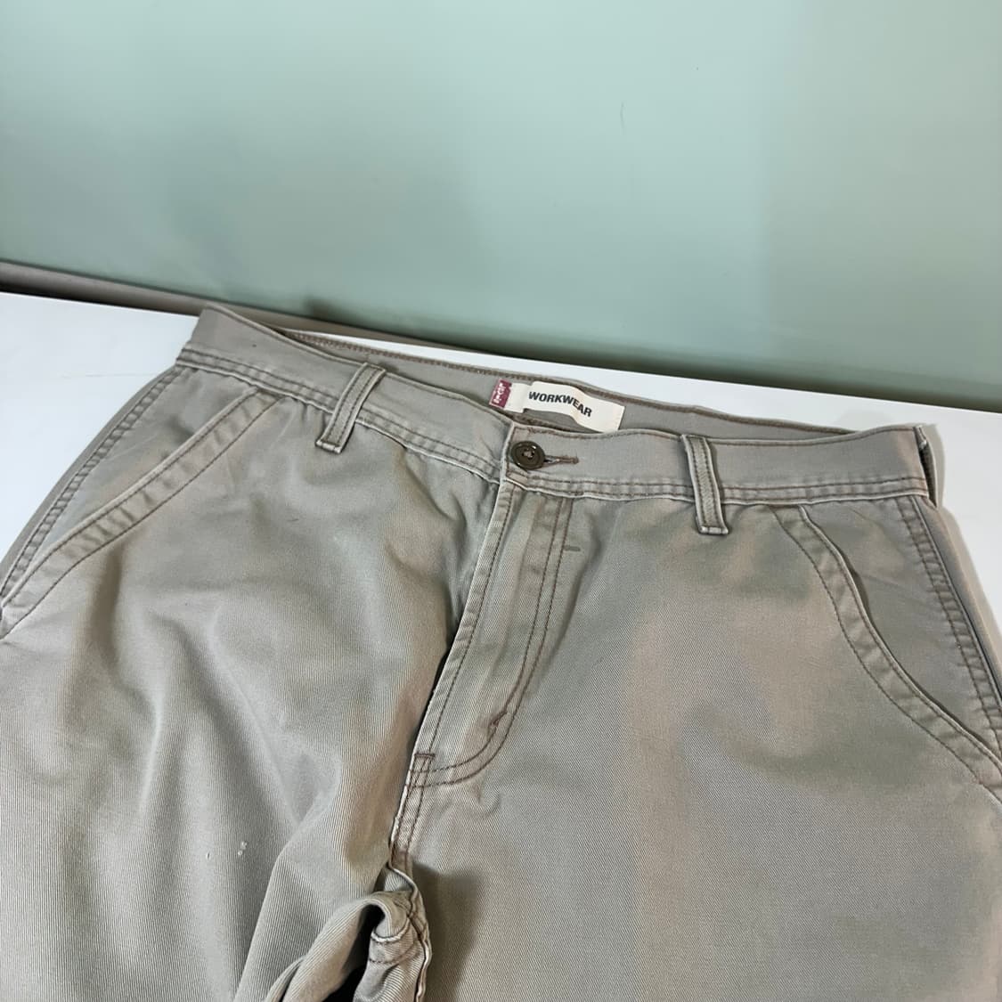 32 L 리바이스 베이지 와이드핏 워크웨어 코튼팬츠 상품이미지3
