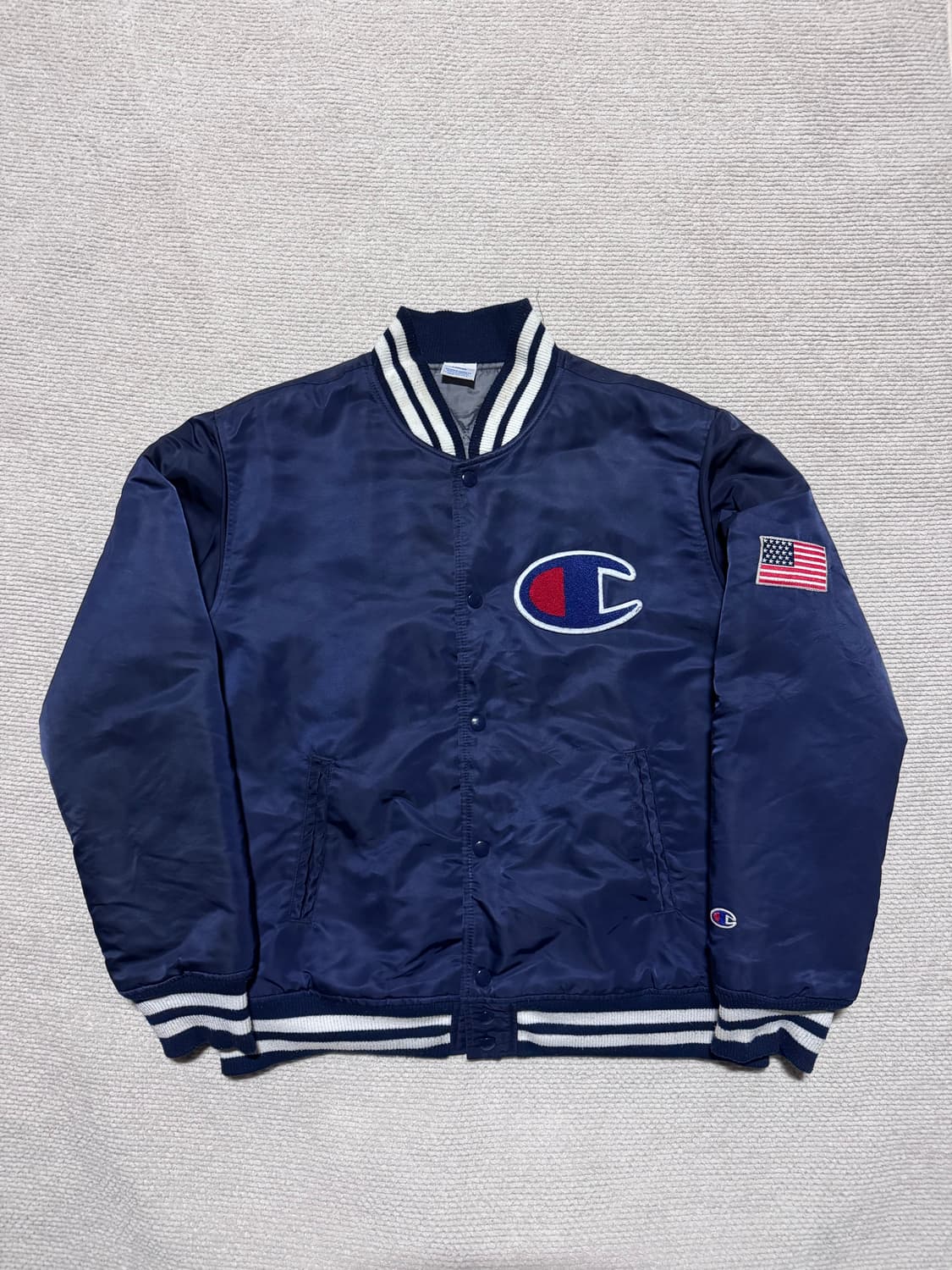 Champion 빅로고 나일론 바시티 자켓 L 상품이미지1