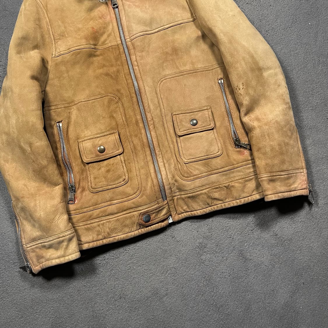 DOLCE & GABBANA 돌체앤가바나 램스킨 무스탕 레더 자켓 상품이미지3