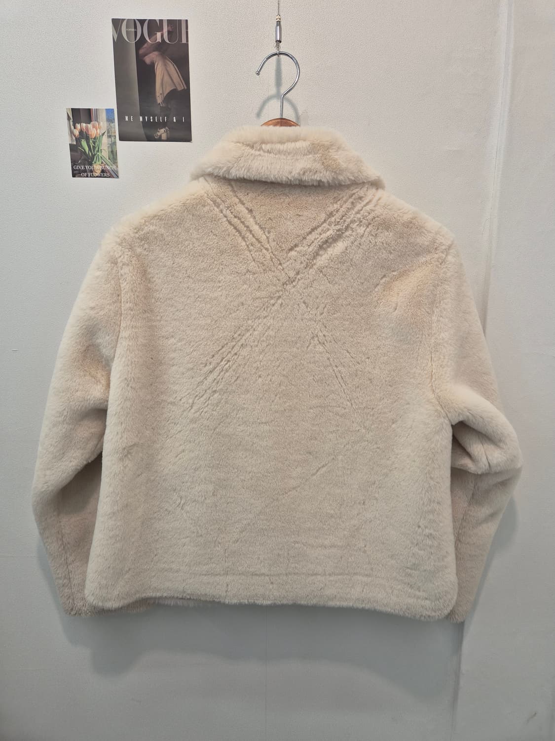 아이보리색 퍼 숏 자켓 free 상품이미지3