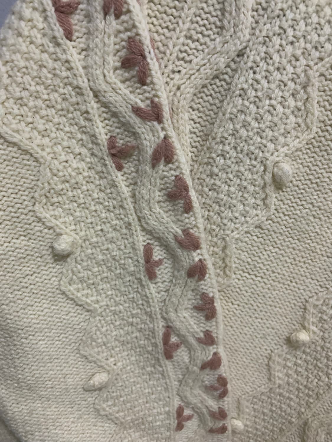 모리걸 빈티지 하구미 꽃자수 가디건 모100 상품이미지5