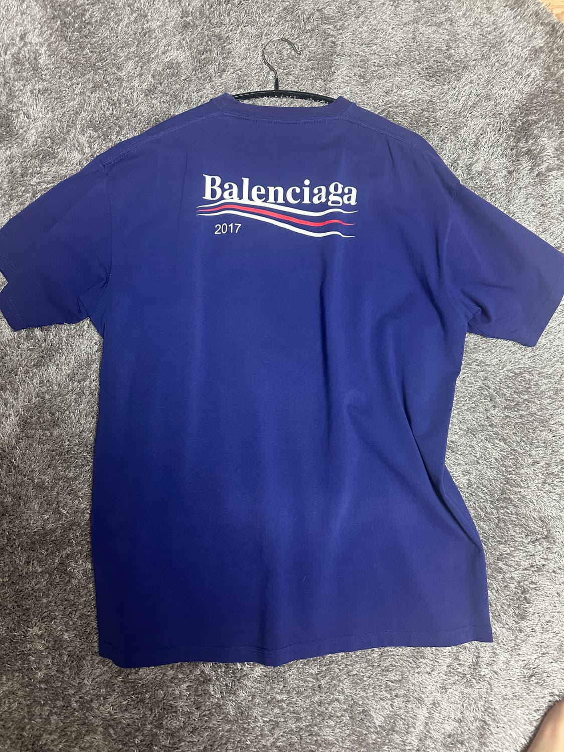 발렌시아가 웨이브 로고 2017 반팔티 블루 s 100 사이즈 상품이미지2