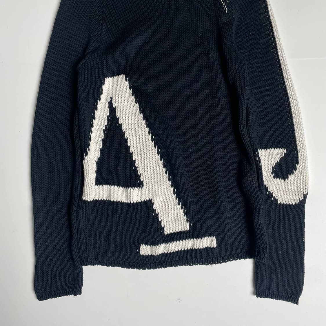 Armani jeans 후크 AJ 레터링 니트 (italy)   상품이미지4