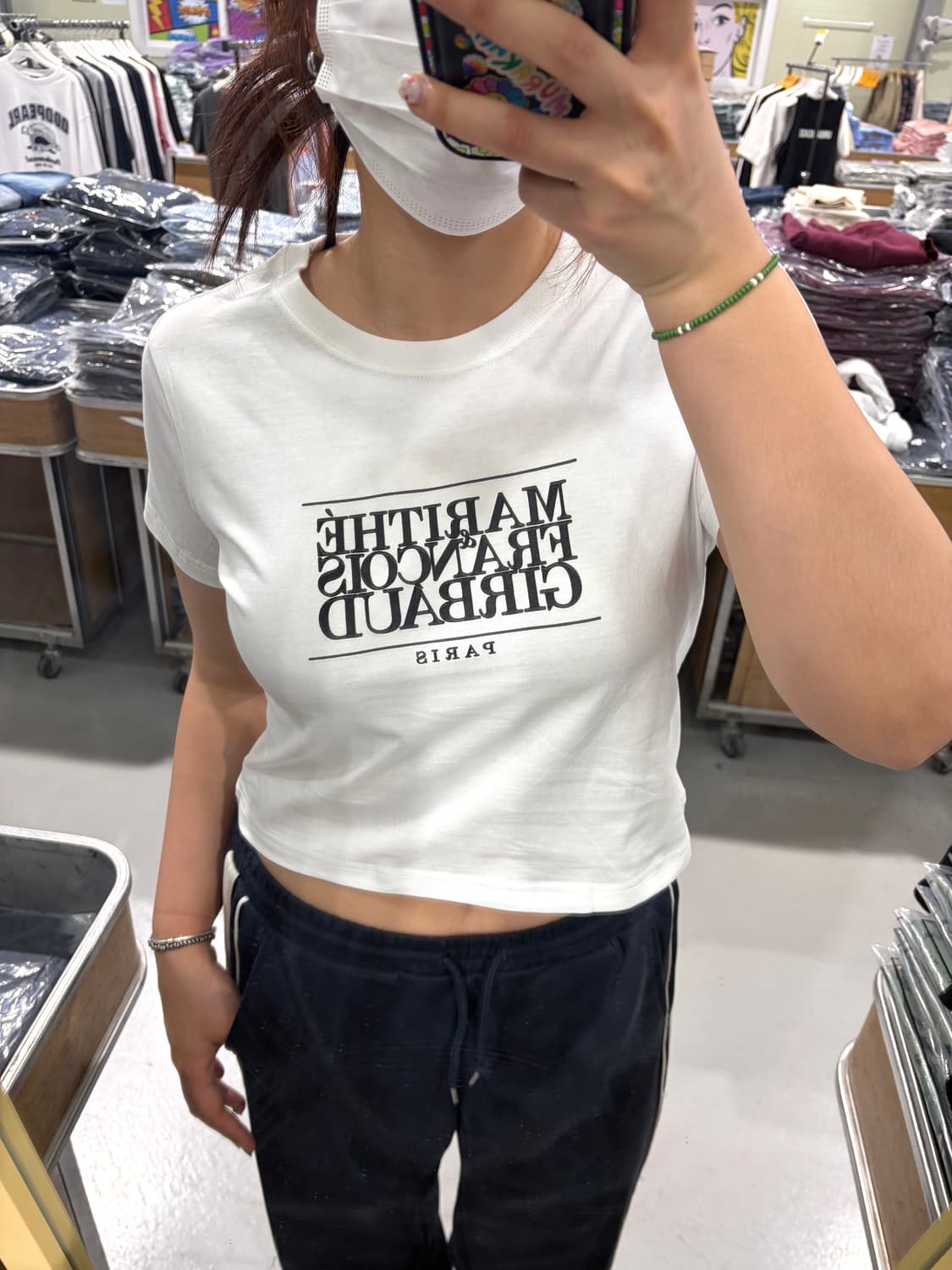 (새상품) 마리떼 여성 크롭티 S,M 상품이미지1