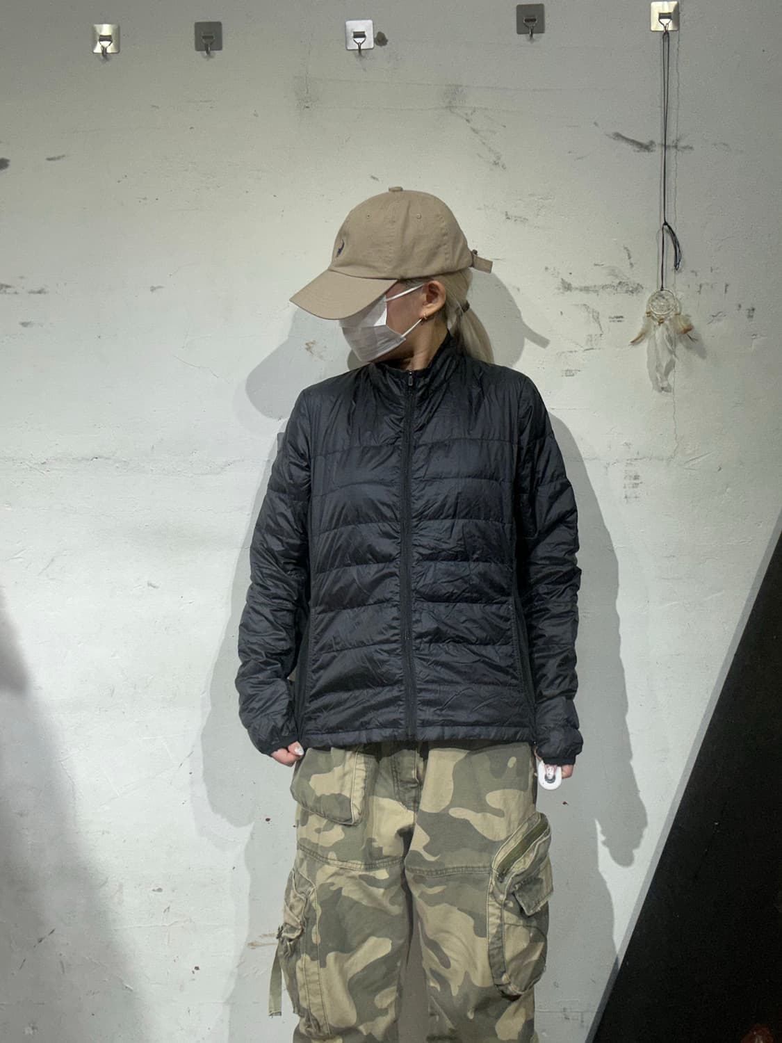 미즈노 블랙 경량 패딩 점퍼 L 상품이미지2