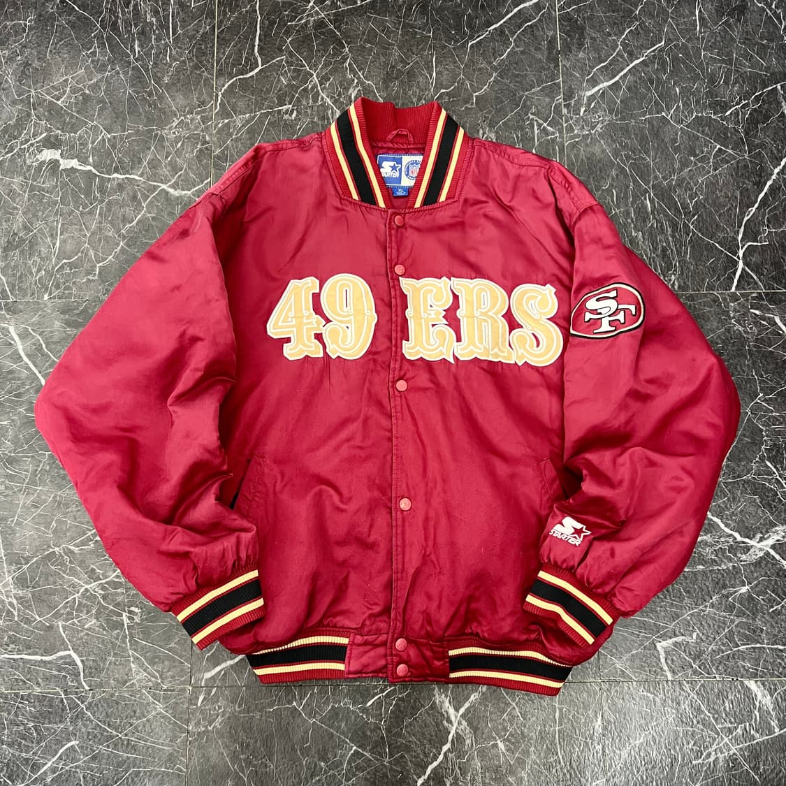 스타터 NFL 샌프란시스코 스타디움 바시티 자켓 상품이미지1