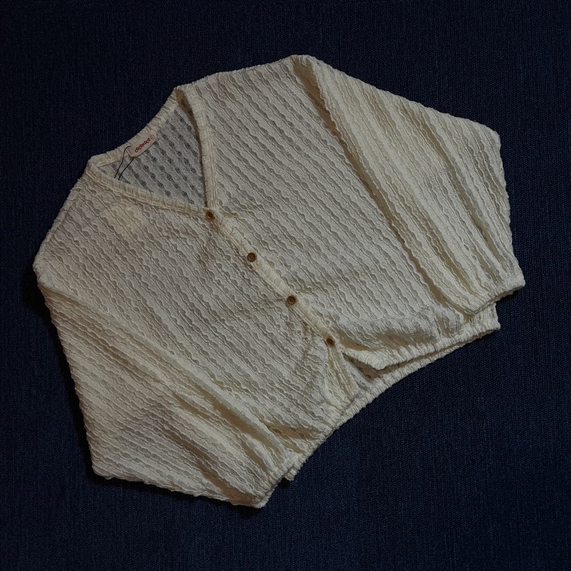 코코모코 빈티지 셔링 가디건 상품이미지1