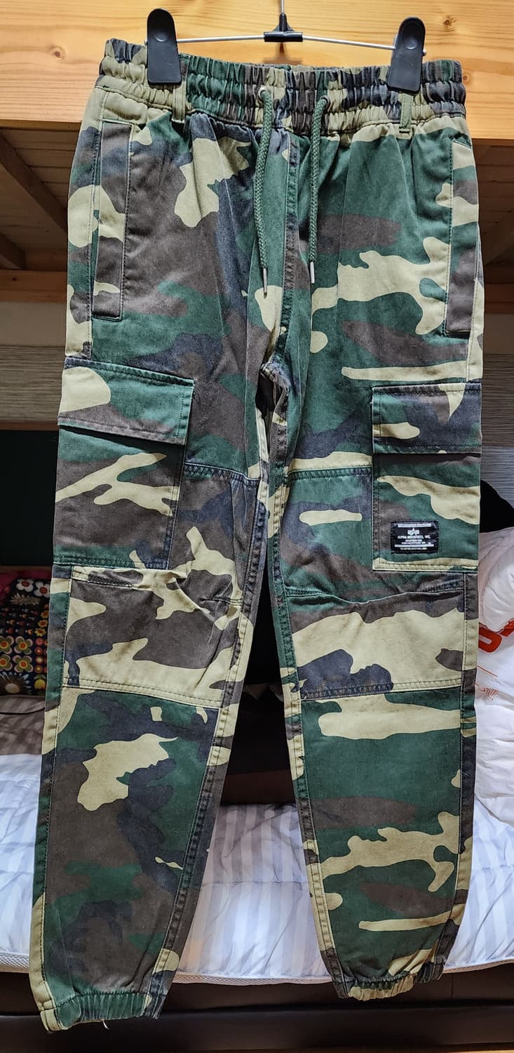 [XS] 알파인더스트리 코튼 조거 팬츠 카모 28사이즈 상품이미지1