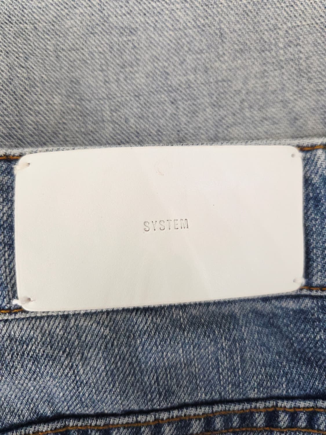 SYSTEM 시스템 O링 지퍼 밑단 배색 데님 팬츠 상품이미지6