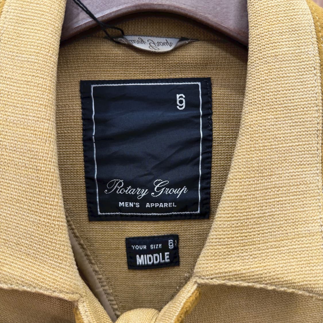 빈티지 울 블루종 자켓 배색 플래킷 포켓 디테일 레귤러핏 머스타드 상품이미지6