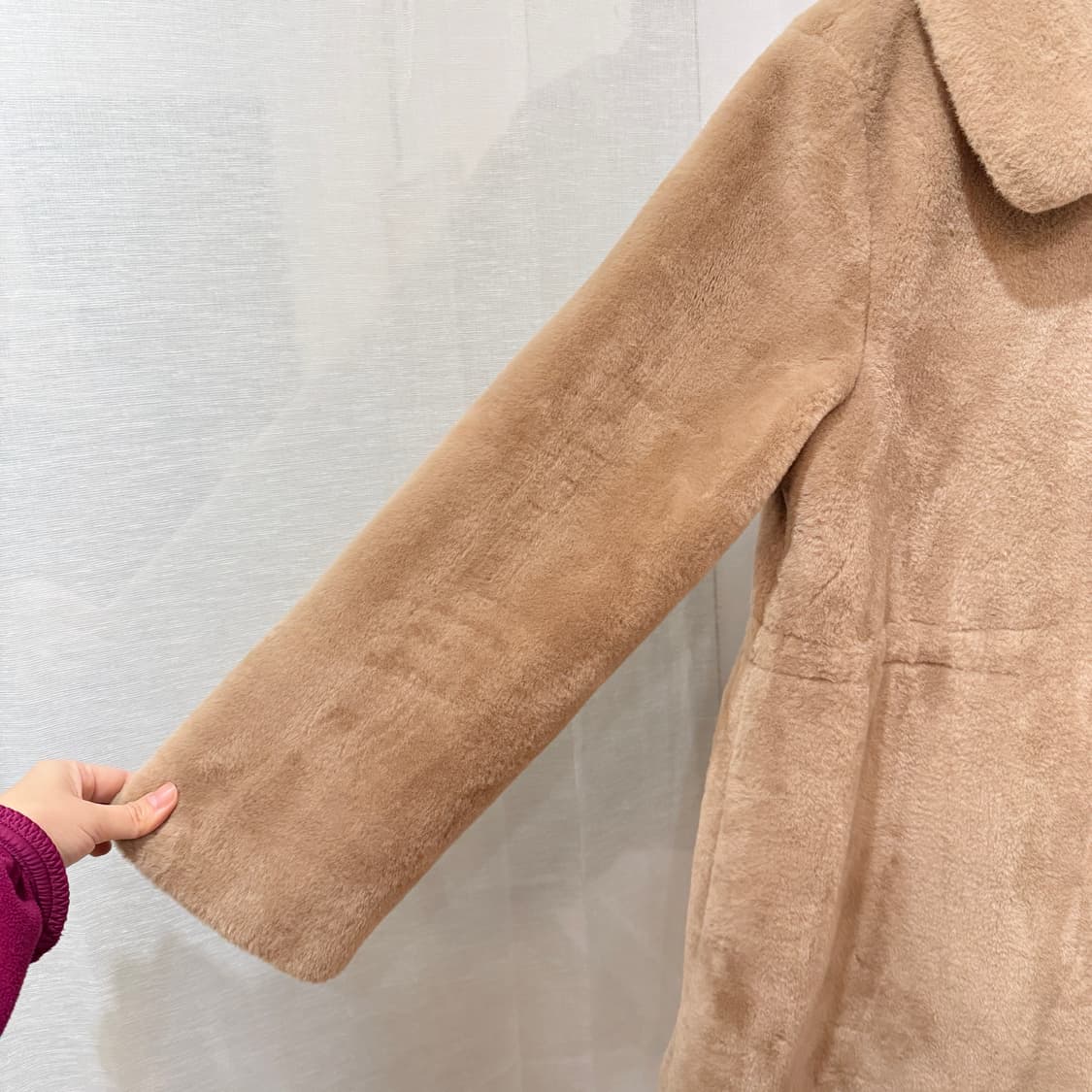 데일리룩 dailylook 둥근카라 무스탕코트 자켓 4084 상품이미지3