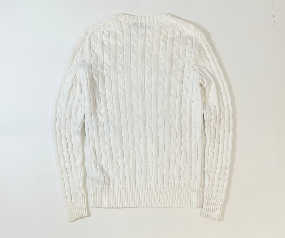 폴로 랄프로렌 케이블 니트 화이트 S 상품이미지2