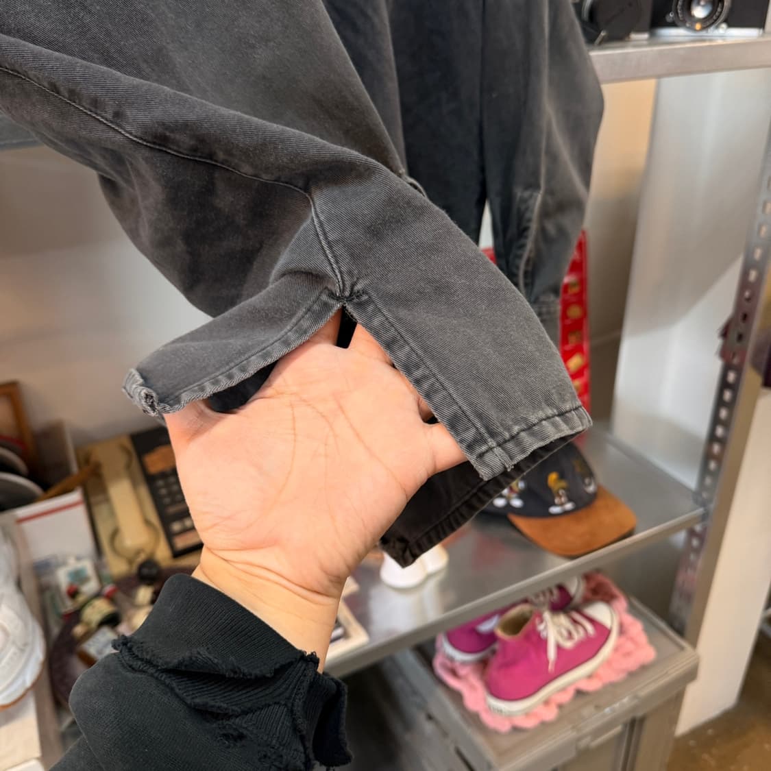 90S 아르마니 진스 페이딩 람포 지퍼 자켓 ~ XL SIZE 상품이미지5